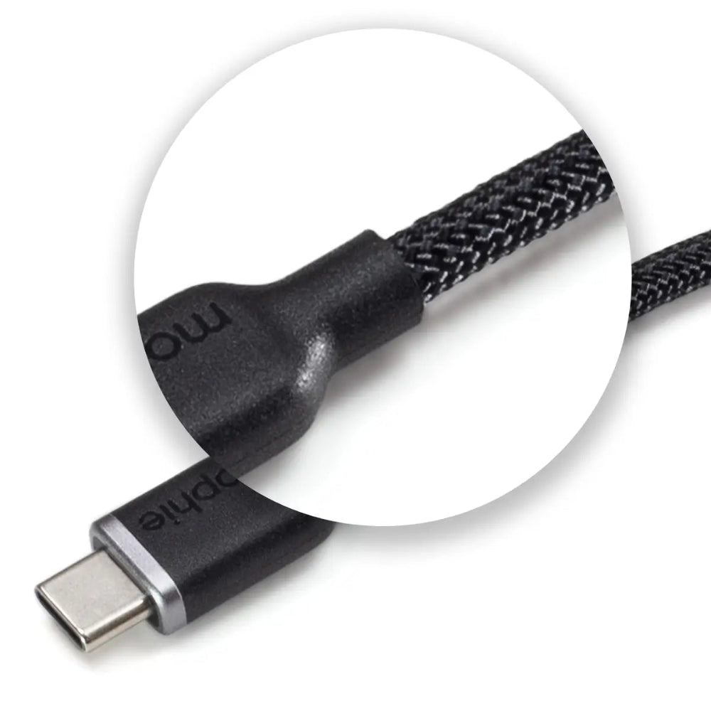 Cable Mophie Trenzado USB-C a Lightning 1m - Negro