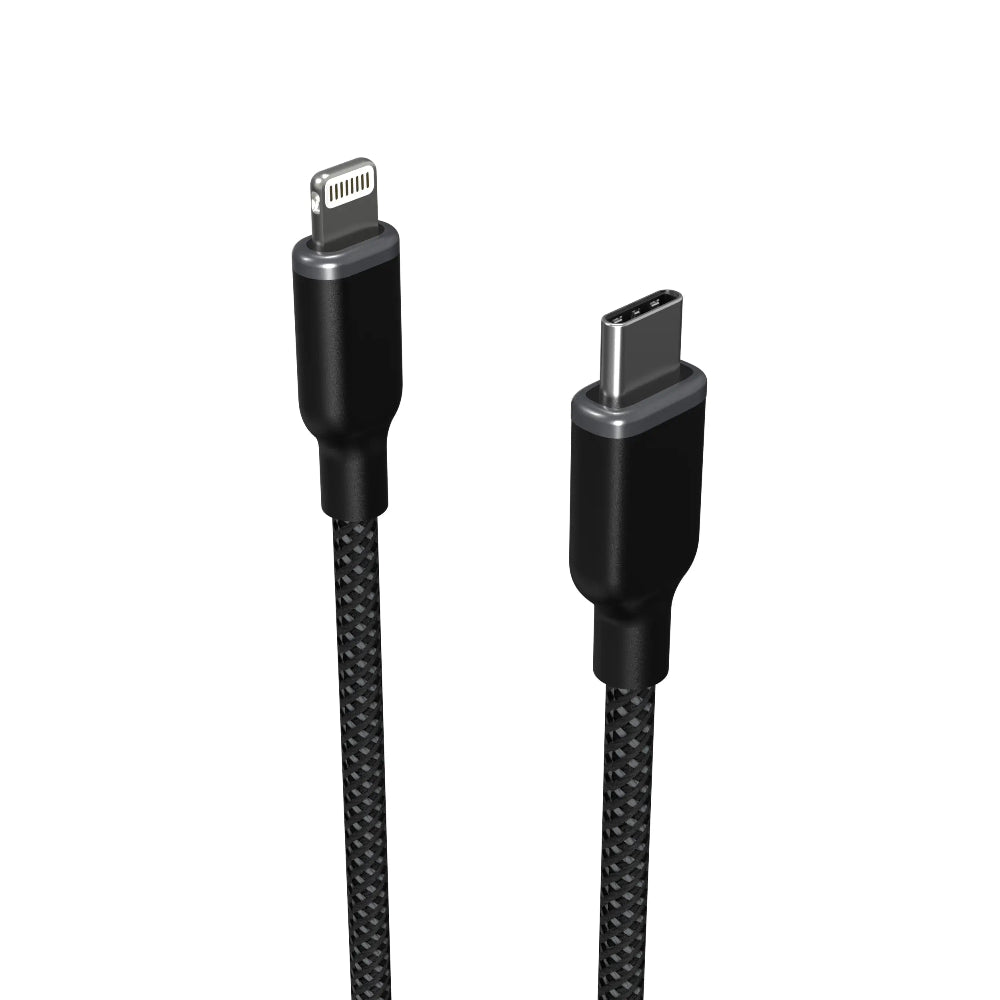 Cable Mophie Trenzado USB-C a Lightning 1m - Negro