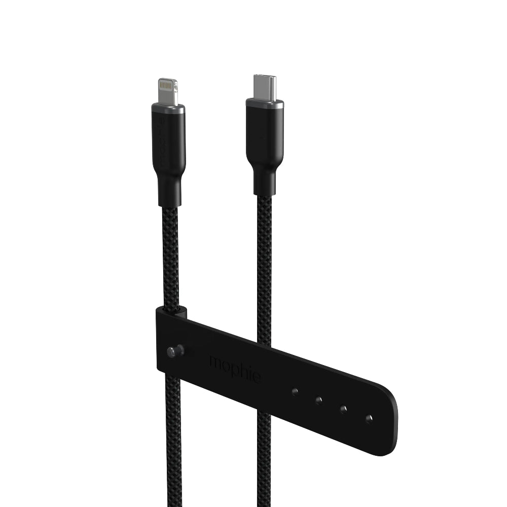 Cable Mophie Trenzado USB-C a Lightning 1m - Negro
