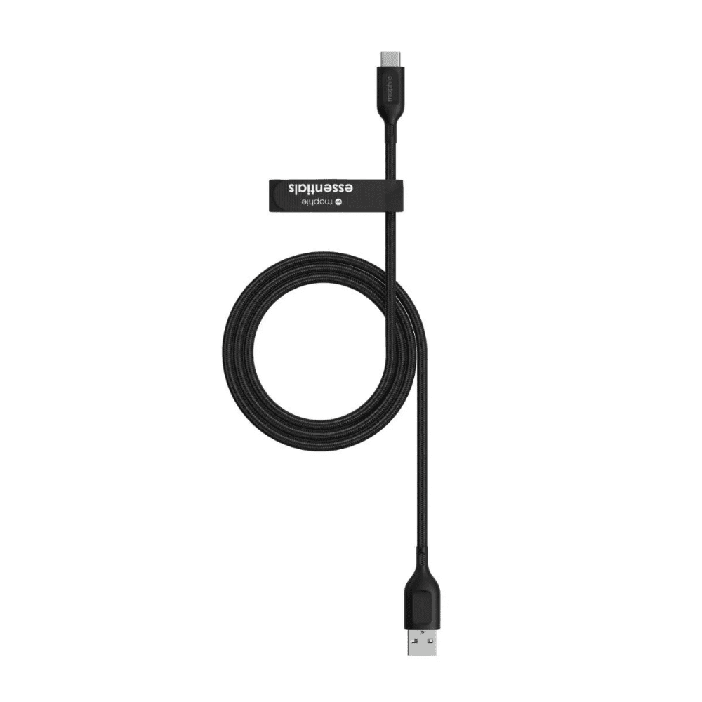 Cable Mophie trenzado USB-A a USB-C 15w 1m - Negro