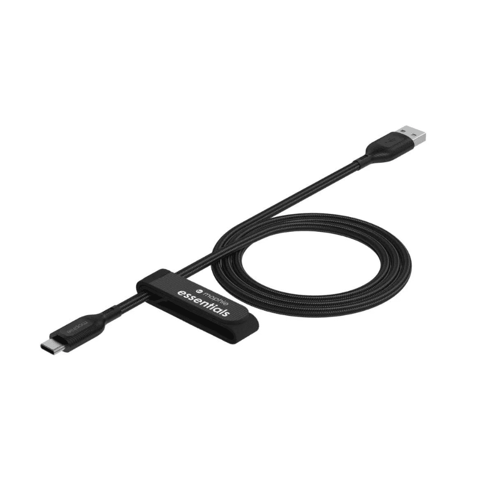 Cable Mophie trenzado USB-A a USB-C 15w 1m - Negro