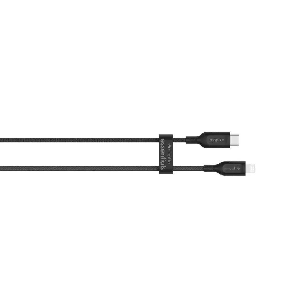 Cable Mophie trenzado USB-C a Lightning 60w 1m - Negro