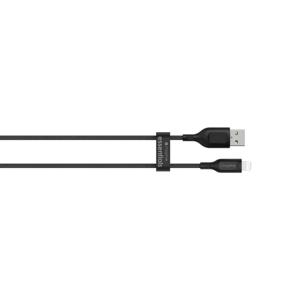 Cable Mophie trenzado USB-A a Lightning 12w 2m - Negro