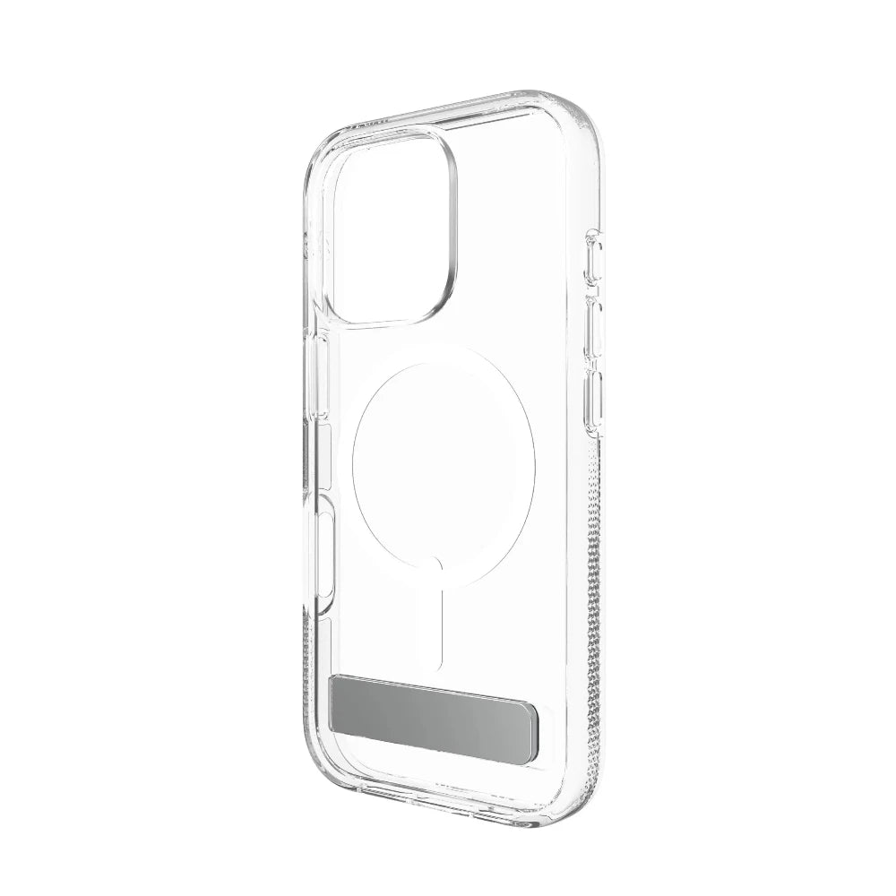 Case ZAGG Kickstand Crystal Palace para iPhone 16 Pro con Magsafe - Transparente
