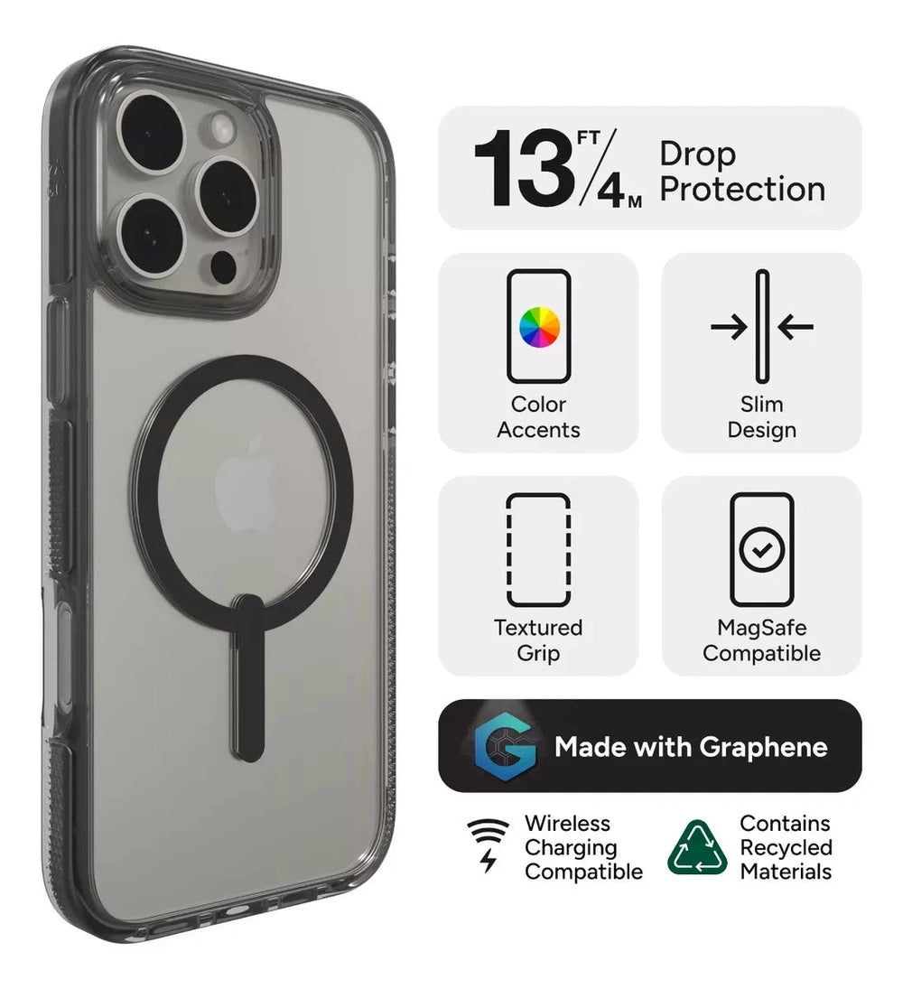 Case ZAGG Santa Cruz para iPhone 16 Pro con Magsafe - Negro