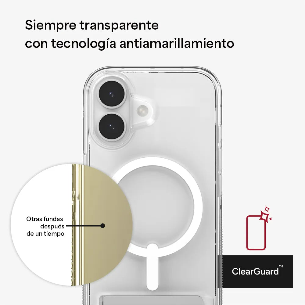 Case ZAGG Crystal Palace con MagSafe KS para iPhone 17 - Transparente
