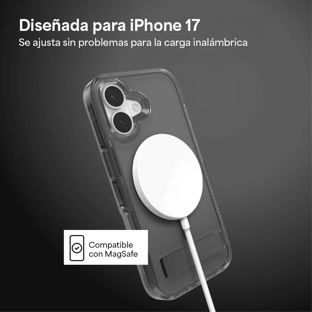 Case ZAGG Santa Cruz con MagSafe KS para iPhone 17 - Negro Medianoche