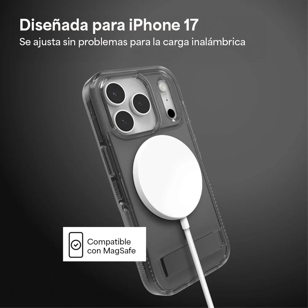 Case ZAGG Santa Cruz con MagSafe KS para iPhone 17 Pro - Negro Medianoche