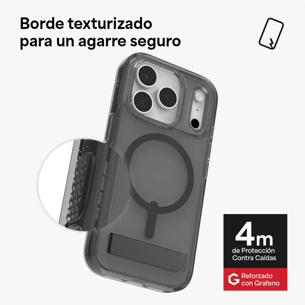 Case ZAGG Santa Cruz con MagSafe KS para iPhone 17 Pro Max - Negro Medianoche