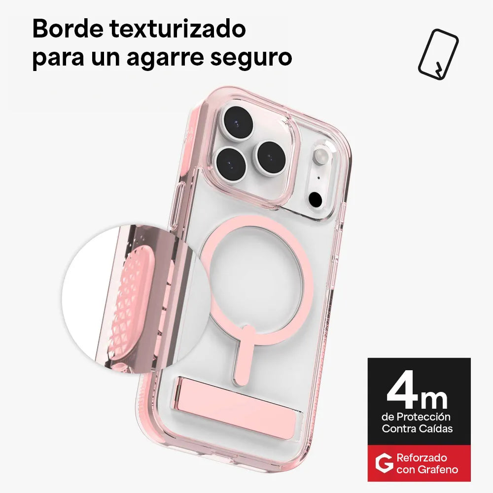 Case Zagg Santa Cruz Snap Magsafe KS para iPhone 17 Pro - Rosa Patel