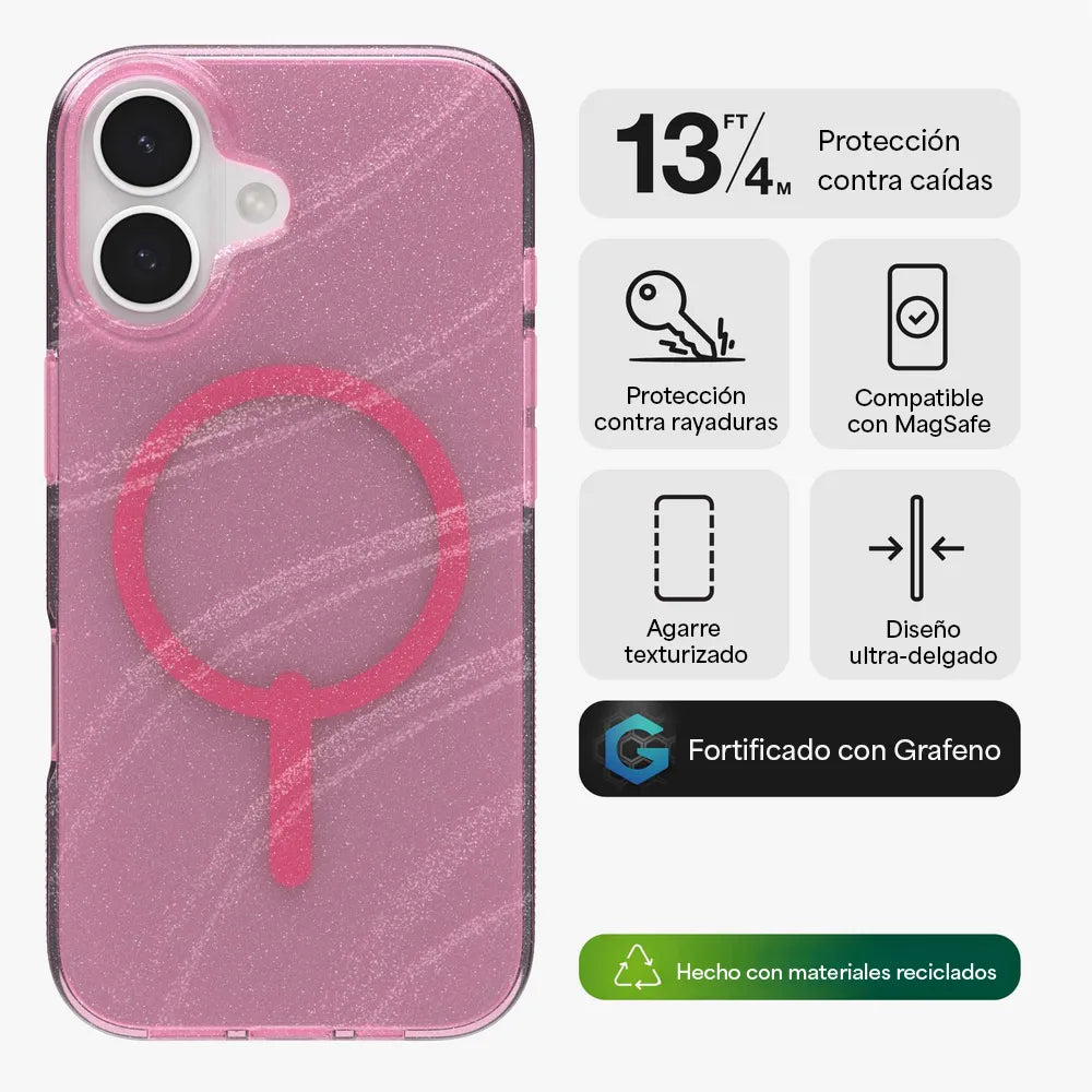 Case Zagg Milan Snap Magsafe KS para iPhone 17 - Rosa Brillante