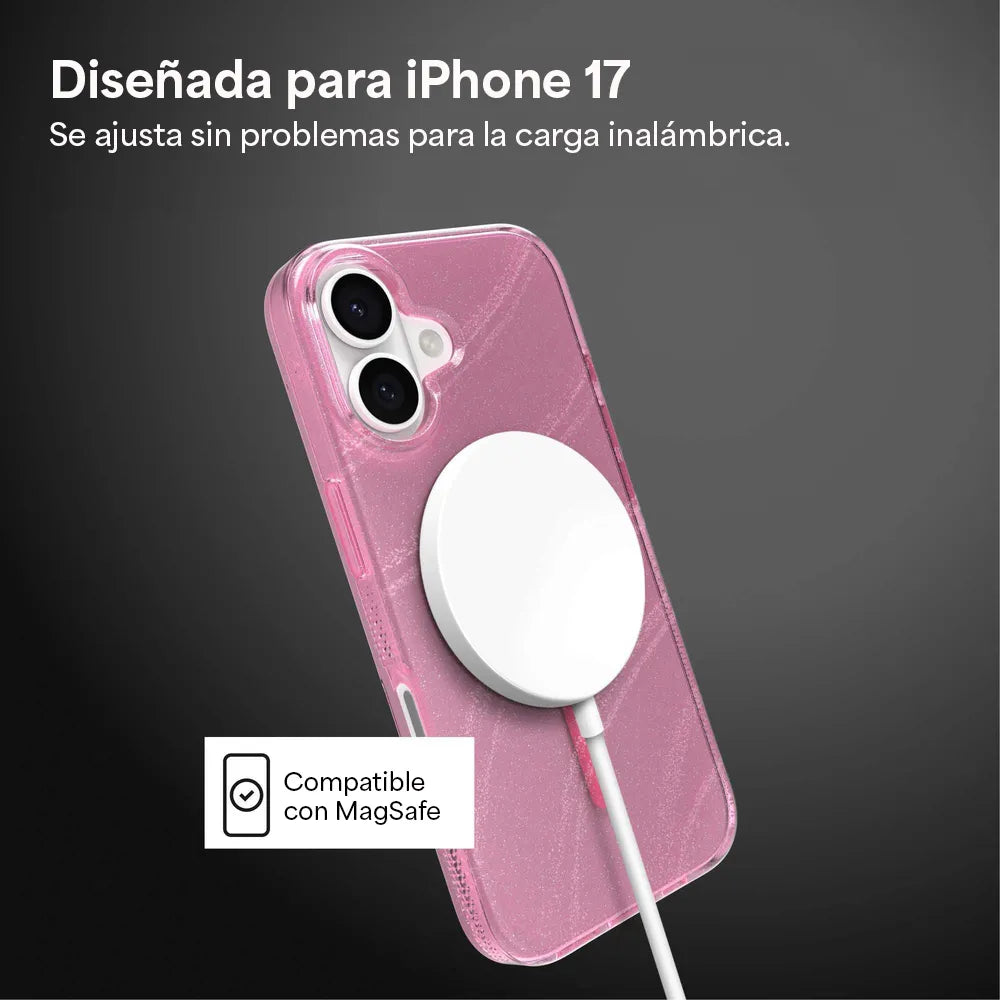 Case Zagg Milan Snap Magsafe KS para iPhone 17 - Rosa Brillante