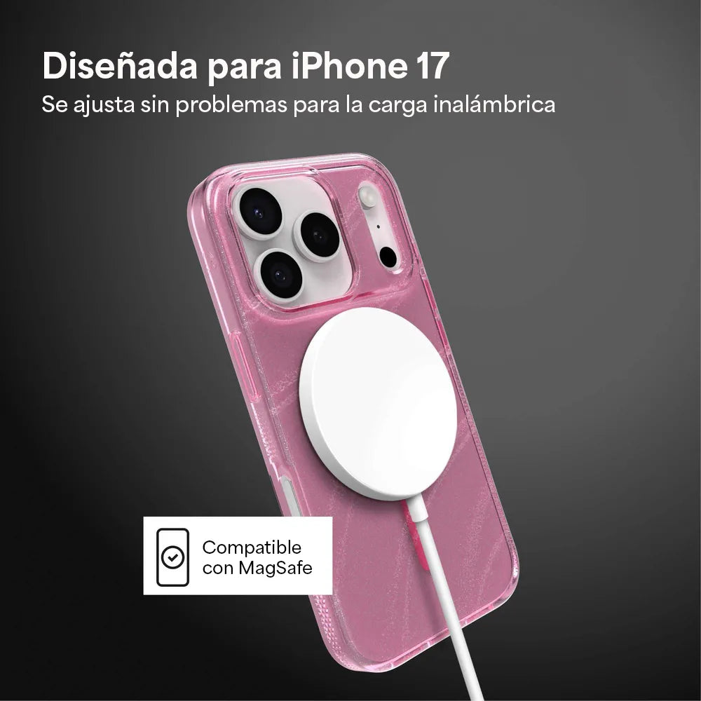 Case Zagg Milan Snap Magsafe KS para iPhone 17 Pro Max - Rosa Brillante