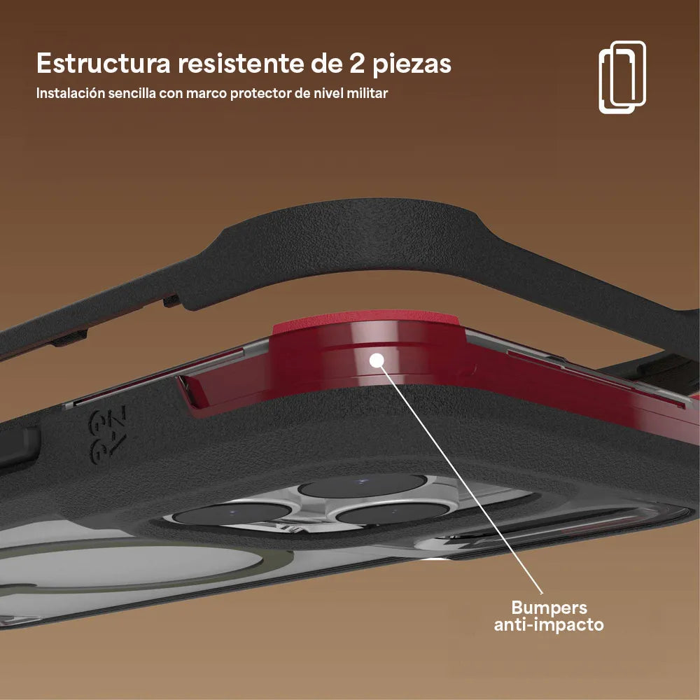 Case ZAGG Rainier con MagSafe KS para iPhone 17 Pro - Negro Humo