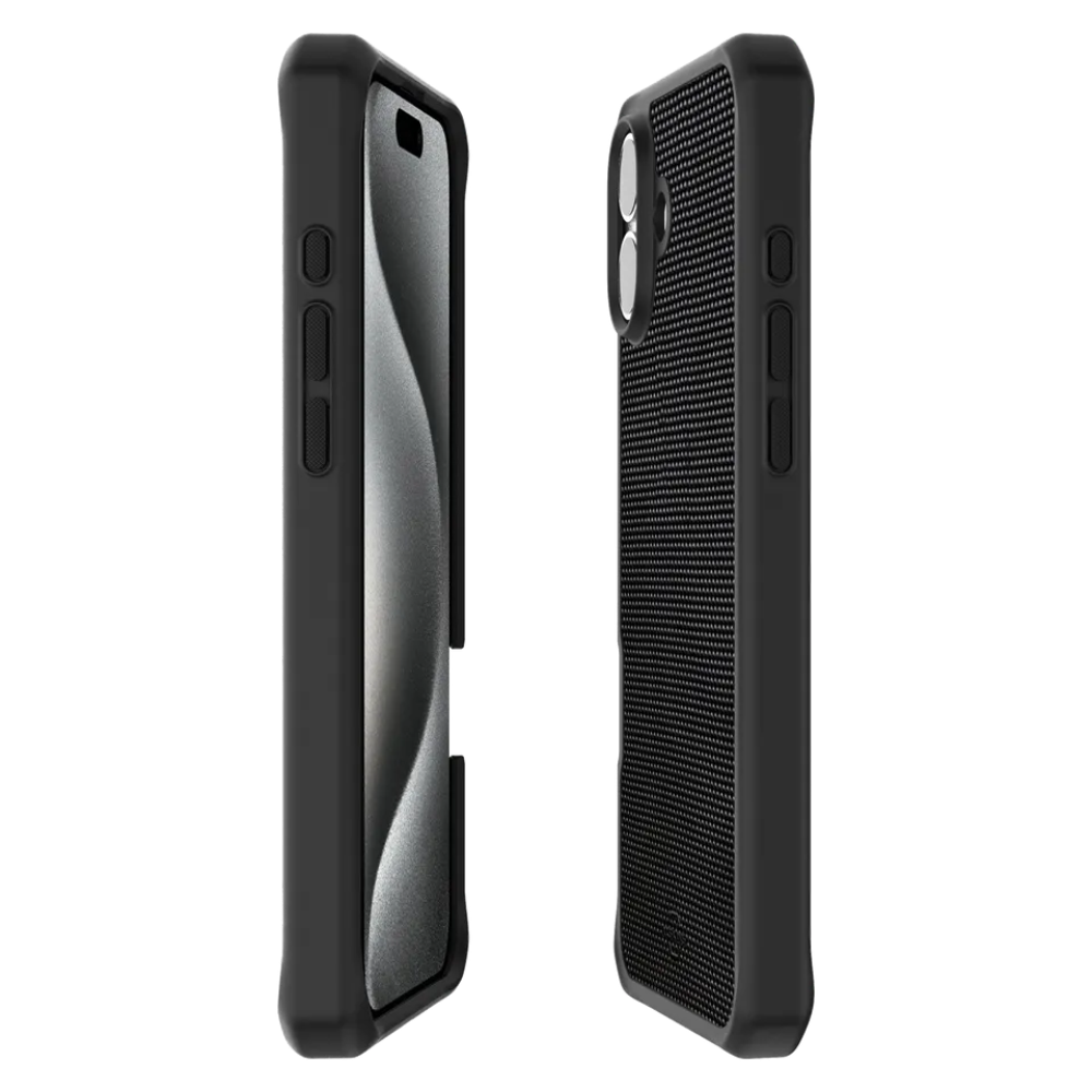 Case ItSkins Ballistic Nylon con Magsafe para iPhone 16 - Negro
