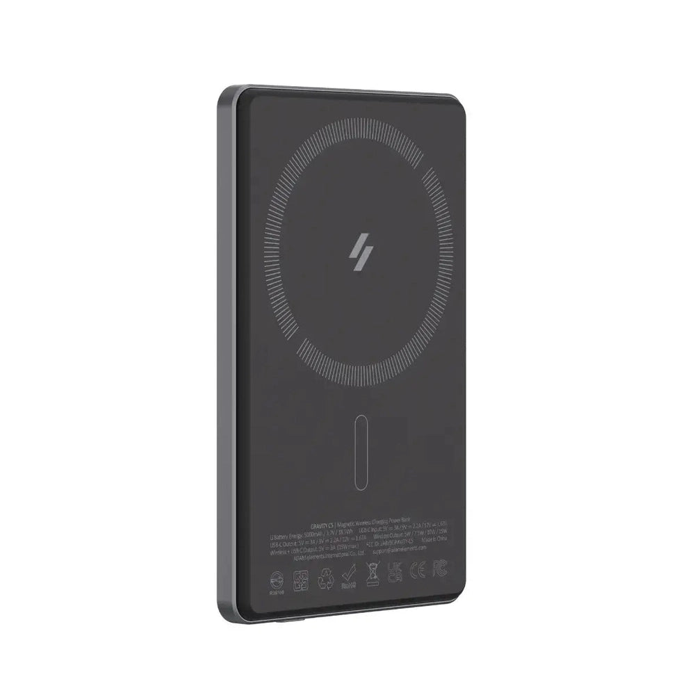 Batería portátil con cargador margético Adam Elements GRAVITY C5 - 5000mAh - Gris