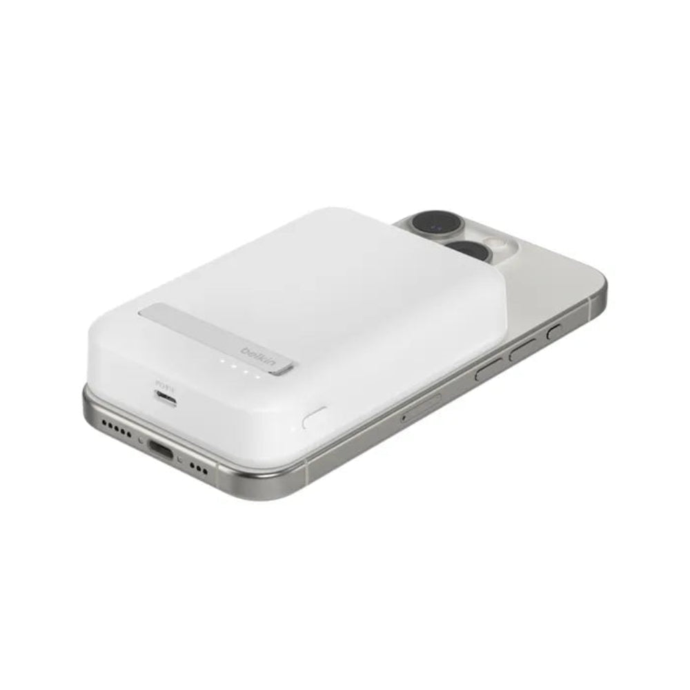 Batería Magnética Inalámbrica Belkin Qi2 - 10 000 mAh - Blanca