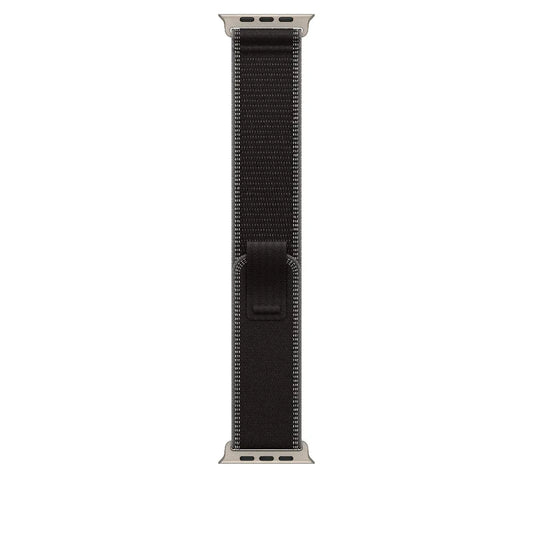 Correa Trail color negro/carbón para caja de 49 mm – M/L – Acabado de titanio natural