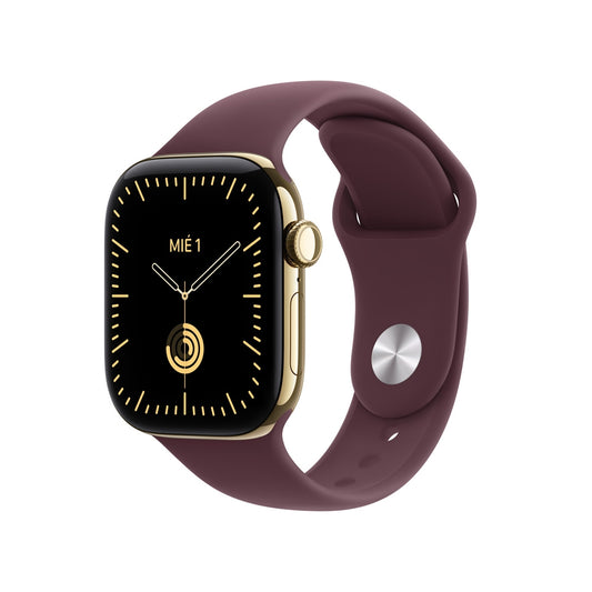 Apple_Watch_Series_12_GPS_Cellular_caja_de_titanio_color_oro_radiante_de_42_mm_correa_deportiva_color_borgona_S_M_Imagen_posicion_1_iShop_Peru
