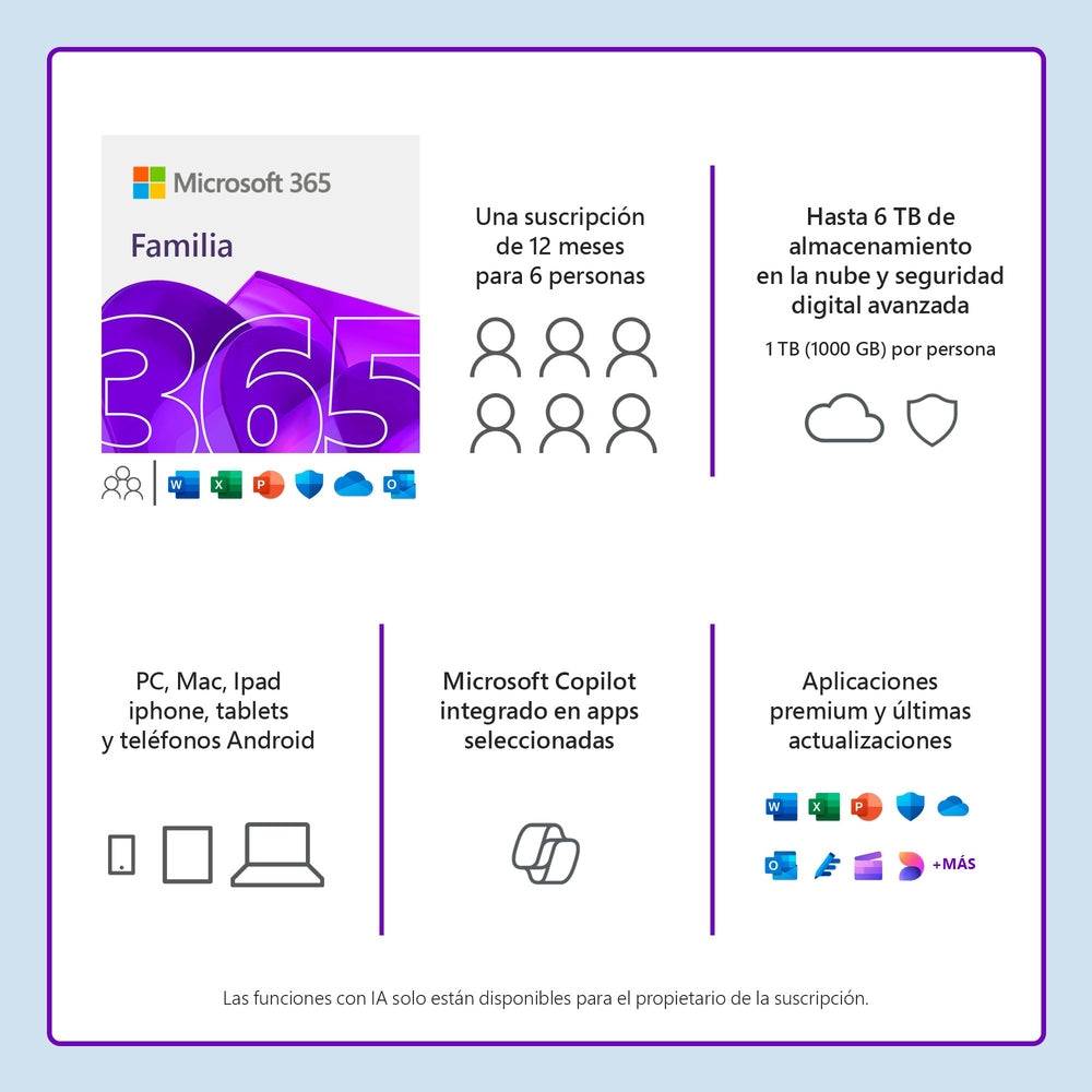 Licencia Microsoft 365 Familia