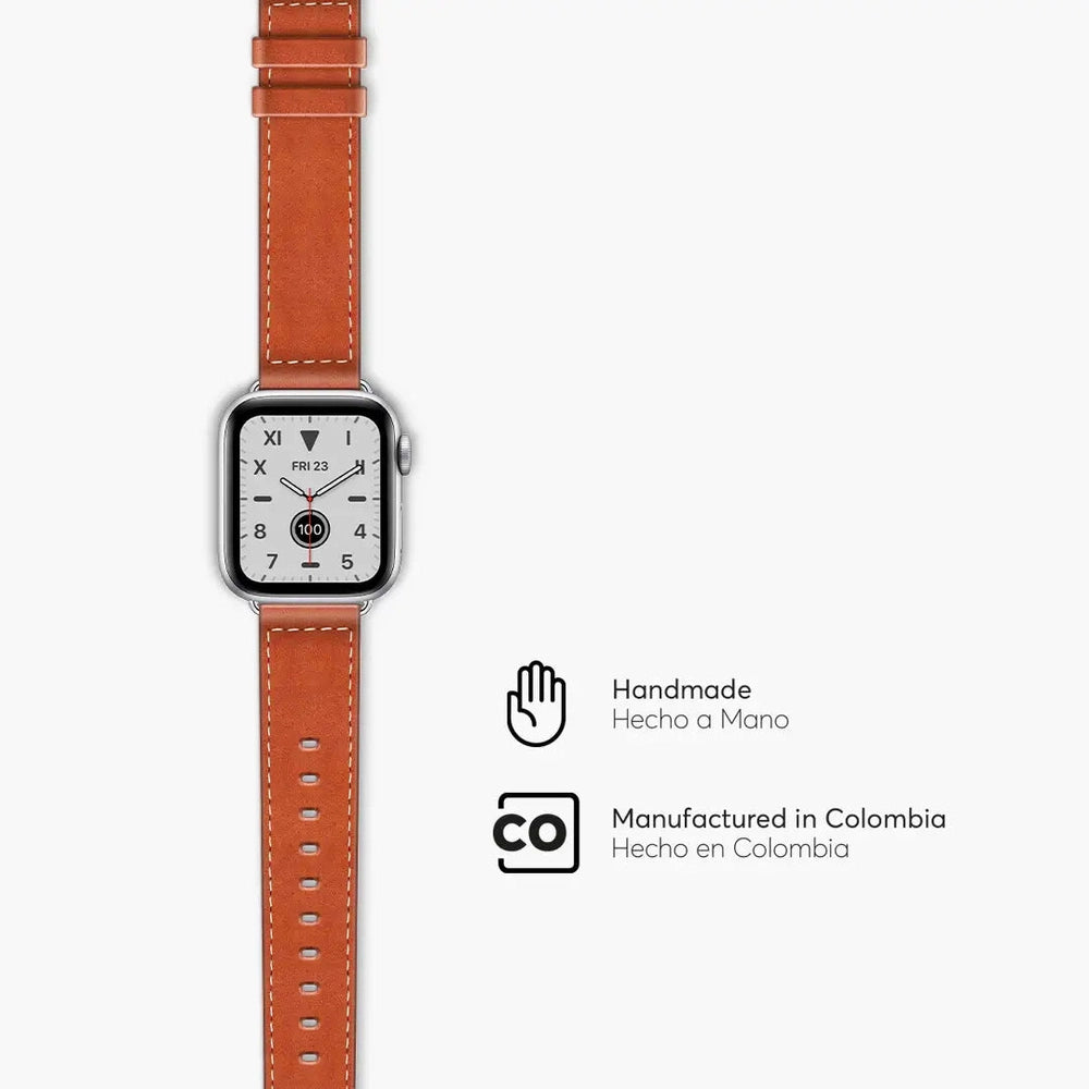 Correa en cuero NCO LeatherBand para Apple Watch todas las tallas - Caramelo