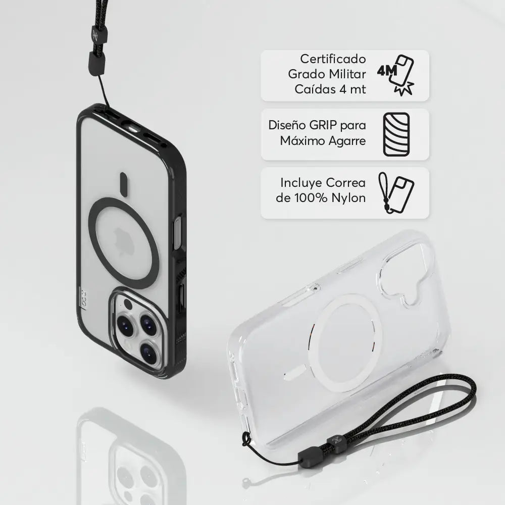 Case NCO SafeCase Force con MagSafe para iPhone 16 Pro Max - Negro