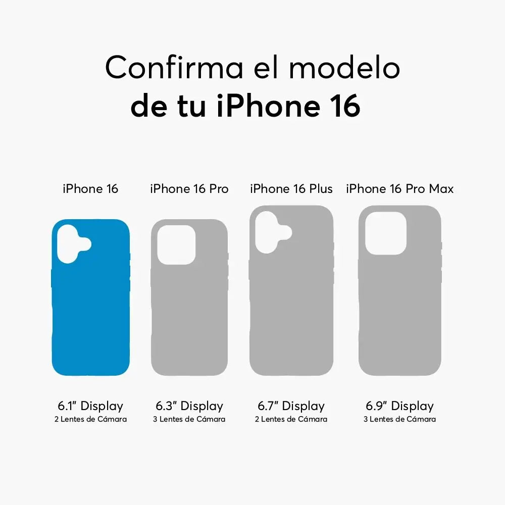 Case NCO SafeCase Clear con MagSafe para iPhone 16 - Multicolor