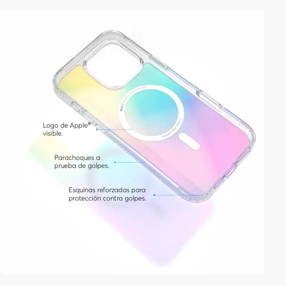 Case NCO SafeCase Clear con MagSafe para iPhone 16 Pro Max - Multicolor