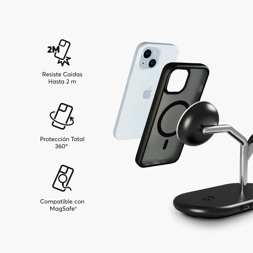 Case NCO SafeCase Lite con MagSafe para iPhone 15 - Negro