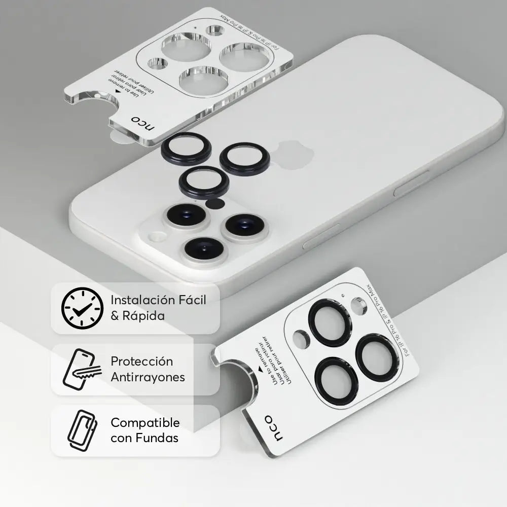 Anillos protectores de cámara NCO para iPhone 16 Pro/16 Pro Max