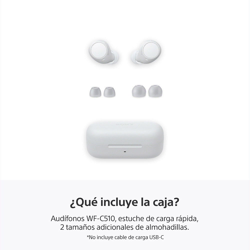 Audífonos Sony Inalambricos In Ear WF-C510 - Blanco
