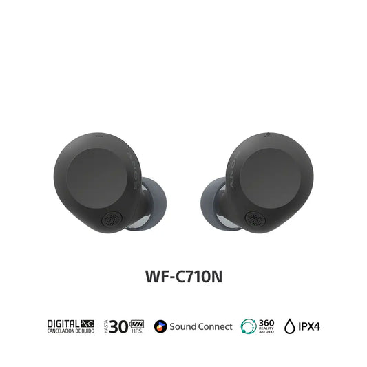 Audífonos Sony Inalambricos con Cancelacion de Ruido In Ear WF-C710N - Negro