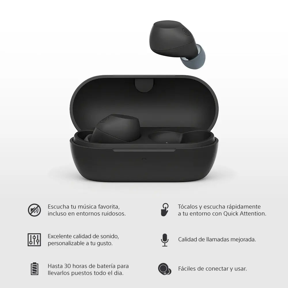 Audífonos Sony Inalambricos con Cancelacion de Ruido In Ear WF-C710N - Negro