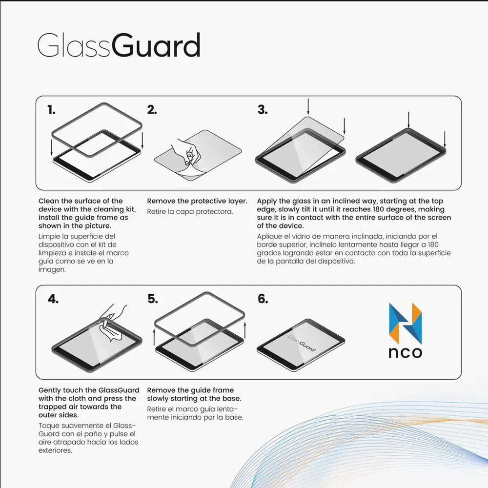 Protector de Pantalla NCO GlassGuard para iPad de 10.2