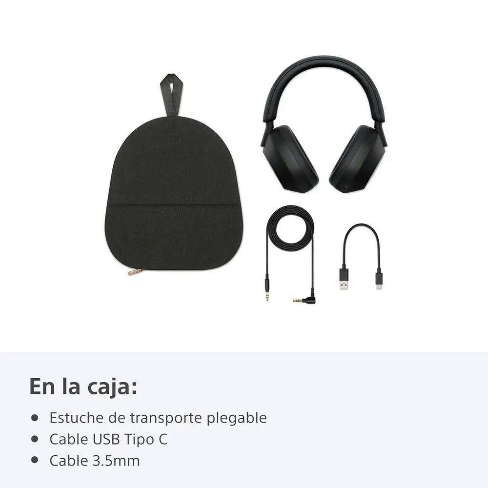 Audífonos Sony inalámbricos con cancelación de Ruido Around Ear WH1000XM5 - Negro
