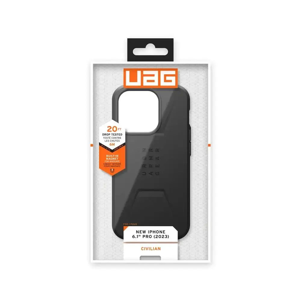 Case UAG Civilian para iPhone 15 Pro con Magsafe - Negro