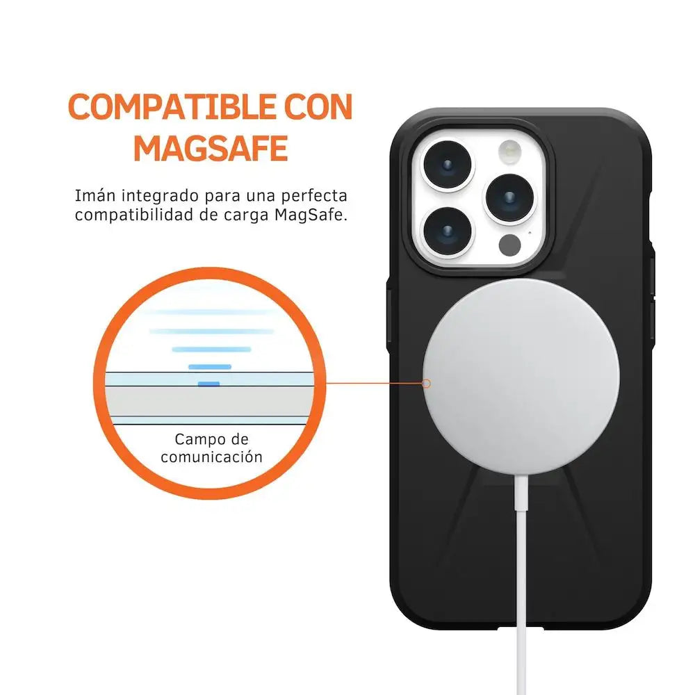 Case UAG Civilian para iPhone 15 Pro con Magsafe - Negro