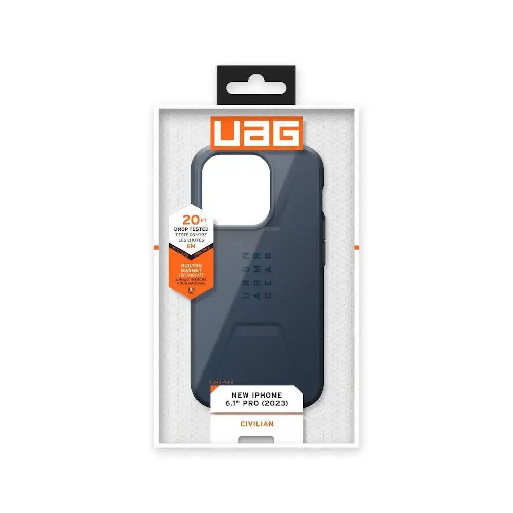 Case UAG Civilian para iPhone 15 Pro con Magsafe - Azul Oscuro