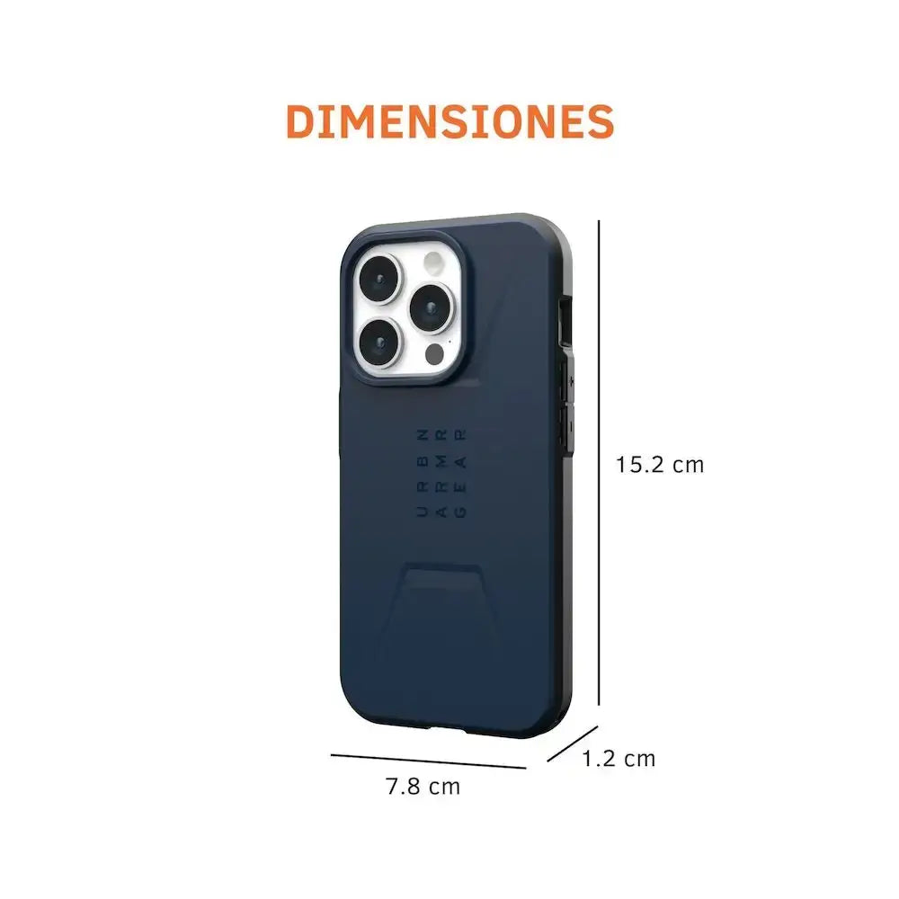 Case UAG Civilian para iPhone 15 Pro con Magsafe - Azul Oscuro