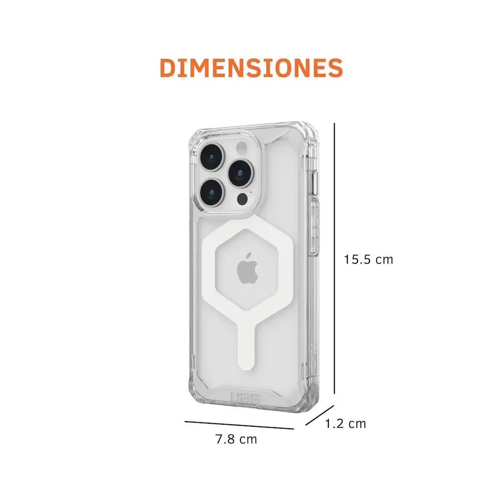 Case UAG Plyo con MagSafe para iPhone 15 Pro - Transparente/Blanco