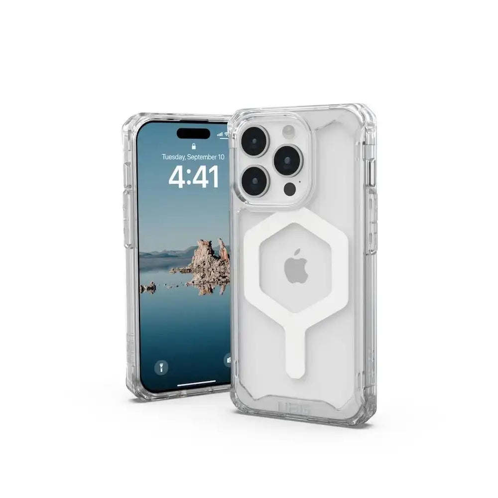 Case UAG Plyo con MagSafe para iPhone 15 Pro - Transparente/Blanco