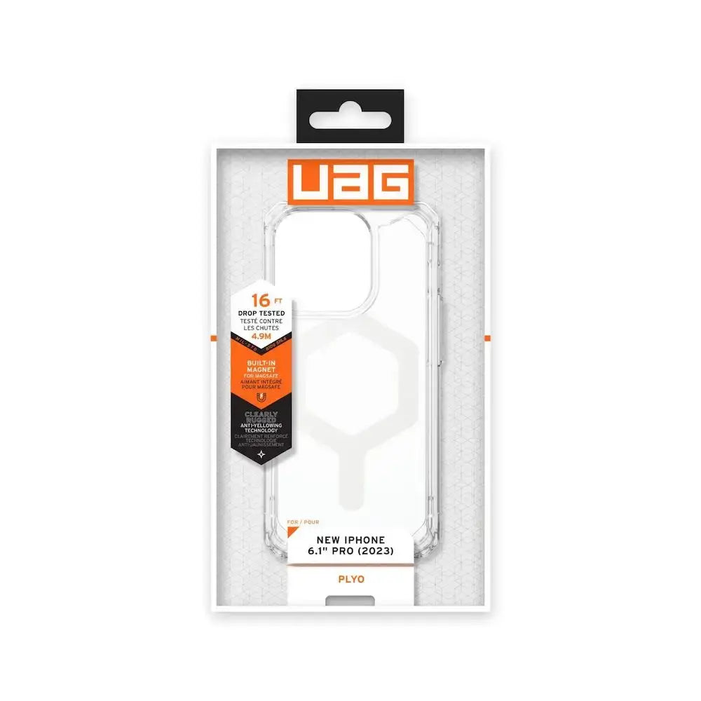 Case UAG Plyo con MagSafe para iPhone 15 Pro - Transparente/Blanco