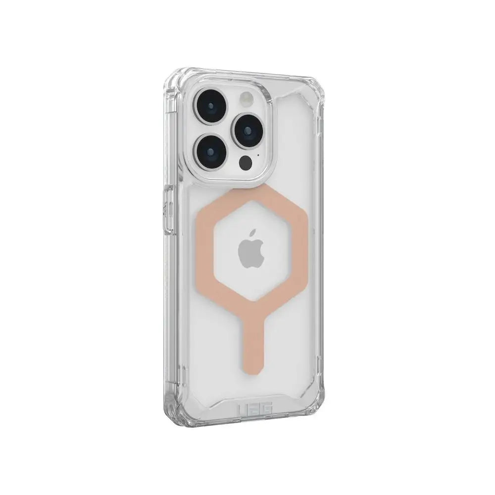 Case UAG Plyo con MagSafe para iPhone 15 Pro - Transparente/Oro Rosa