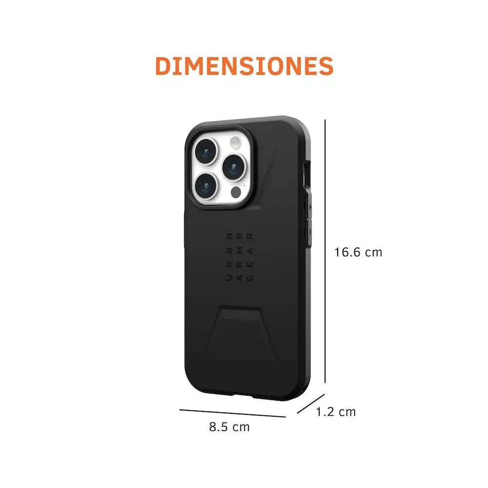 Case UAG Civilian para iPhone 15 Pro Max con Magsafe - Negro