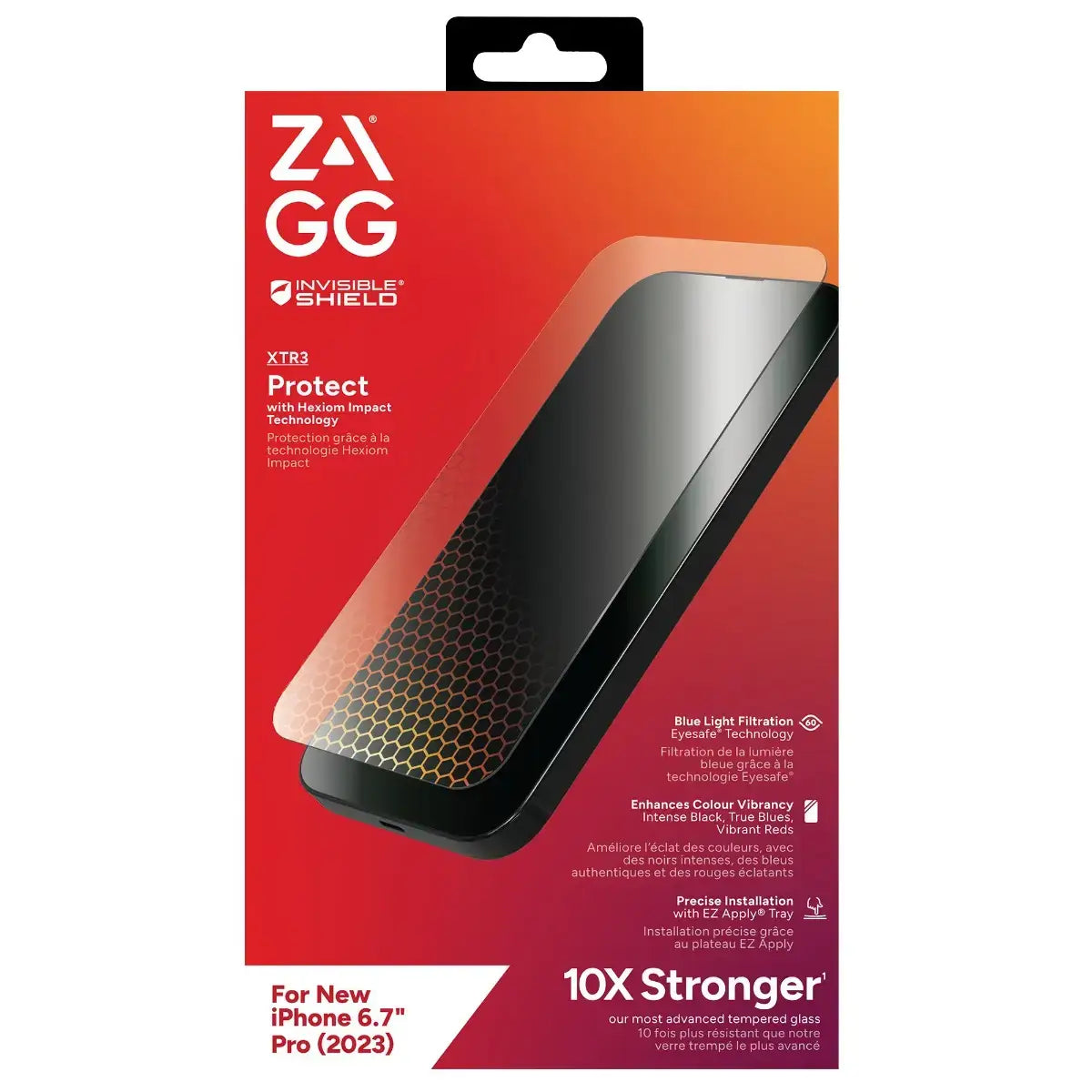 Protector de pantalla Zagg XTR3 AM para iPhone 15 Pro Max