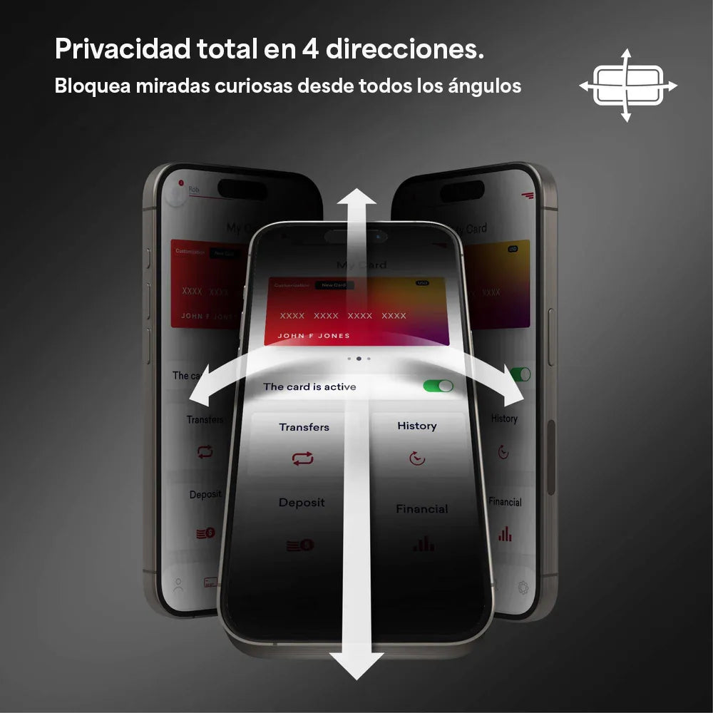 Protector de Pantalla Zagg Glass XTR Privacidad para iPhone 17 Pro Max - Transparente