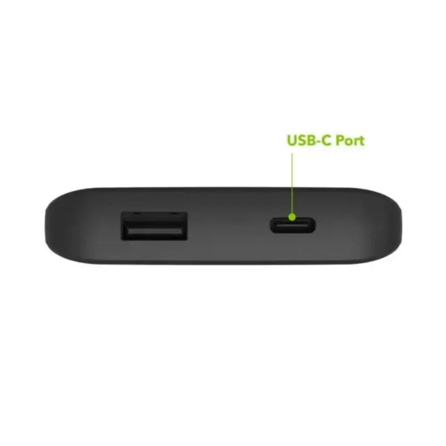 Batería externa Mophie 10,000 mAh con puertos USB-C y USB-A - Negro