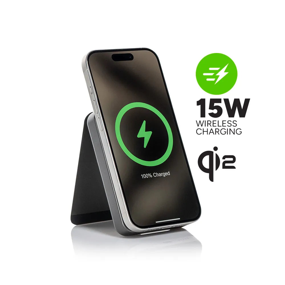 Batería externa Mophie Qi2 Snap Mini 5000 mAh - Negro