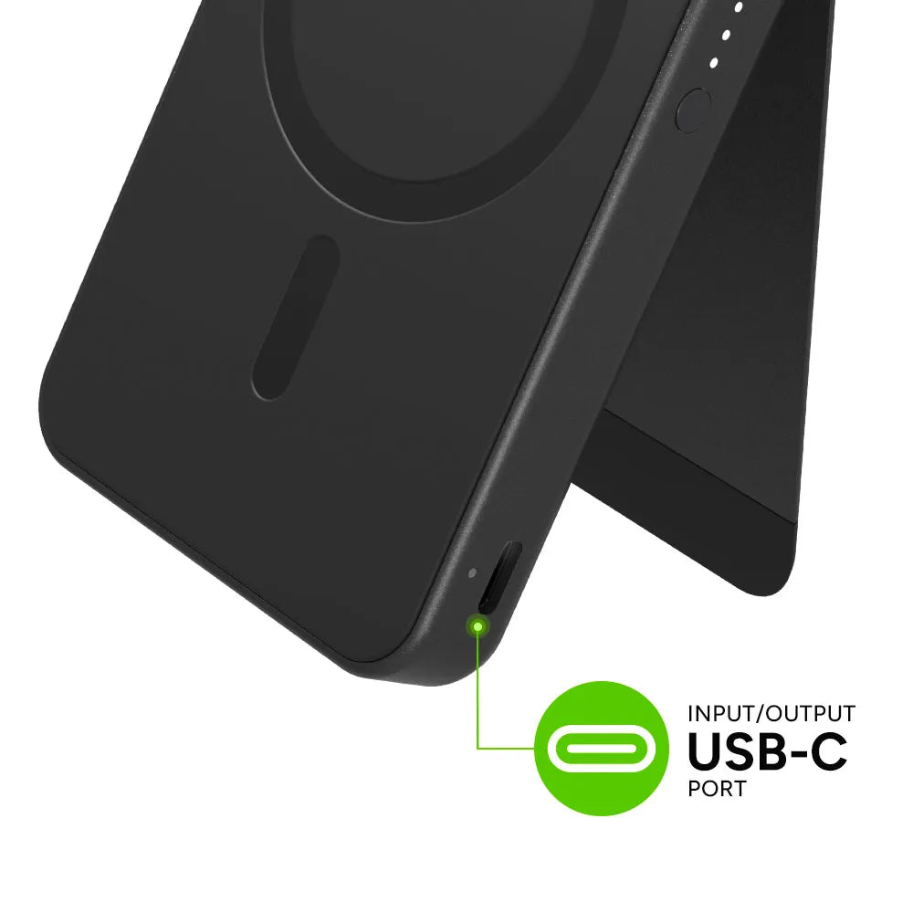 Batería externa Mophie Qi2 Snap Mini 5000 mAh - Negro