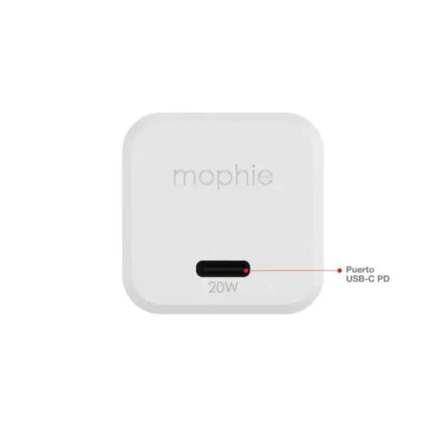 Cargador de Pared Mophie Gan USB-C 20W - Blanco